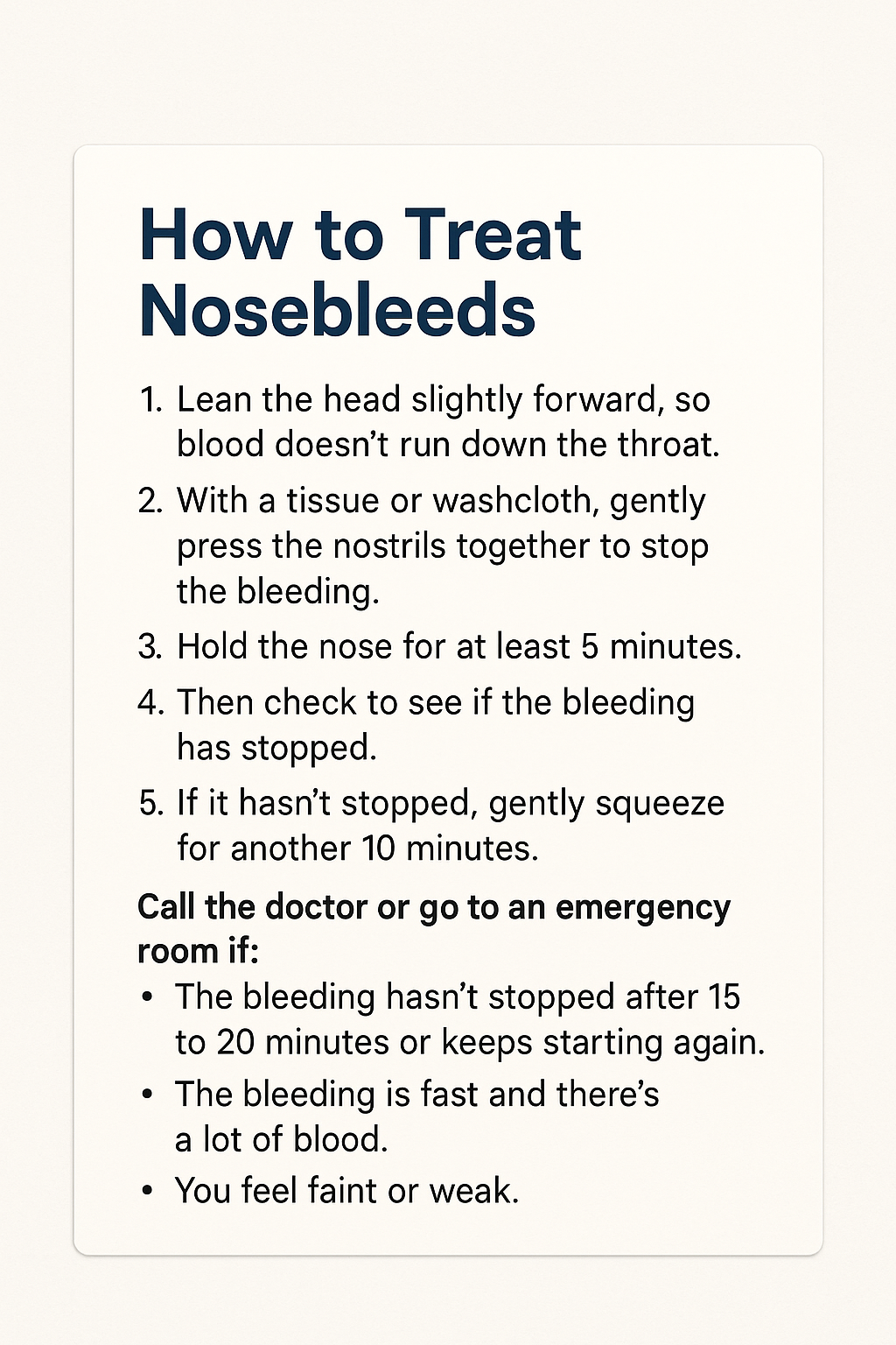 Nose bleed - words