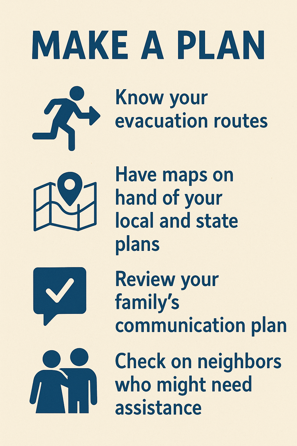 know your plan for evacuation