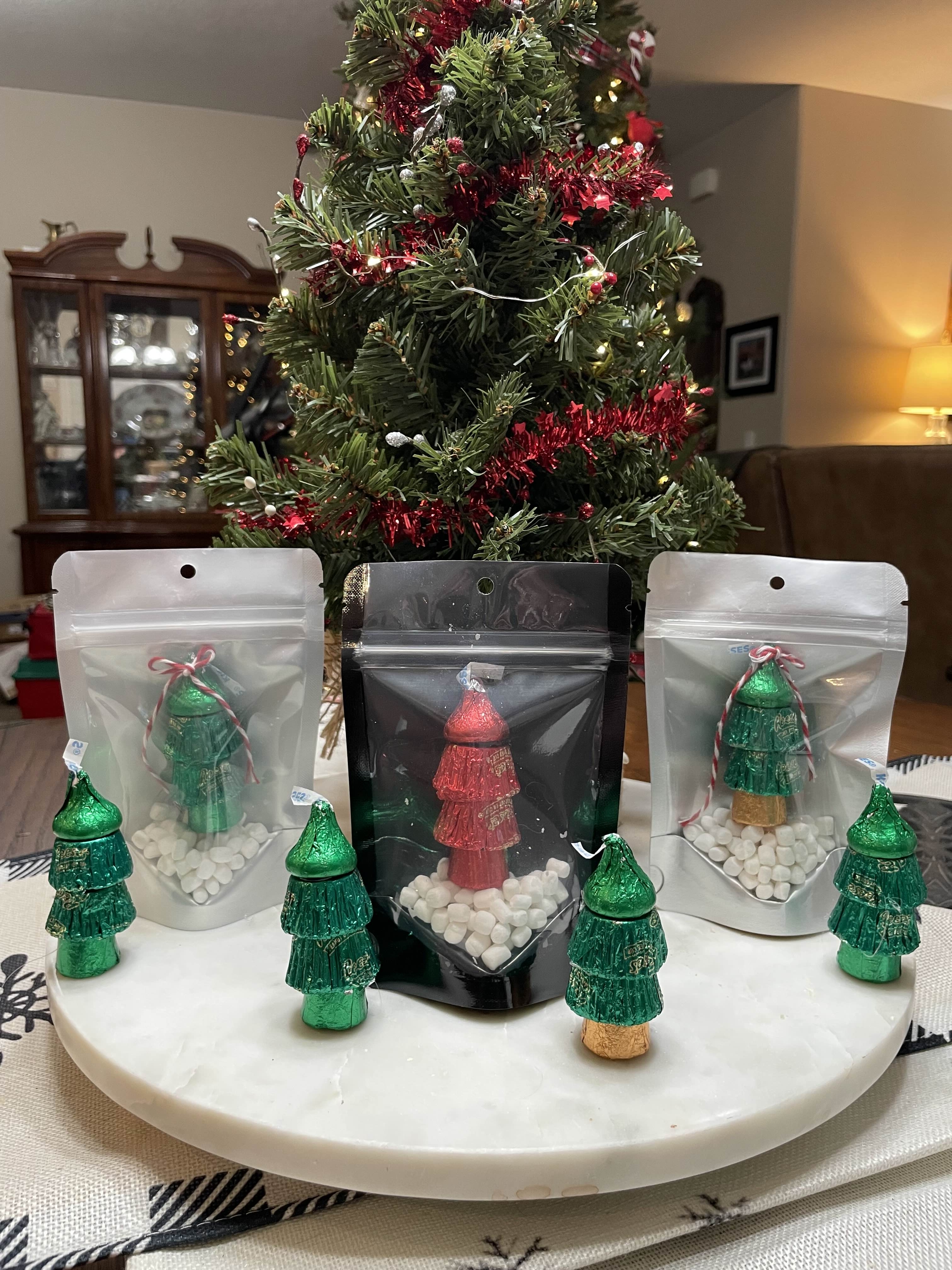 Christmas Trees from Rolo, Reeses, and a Kiss on top 