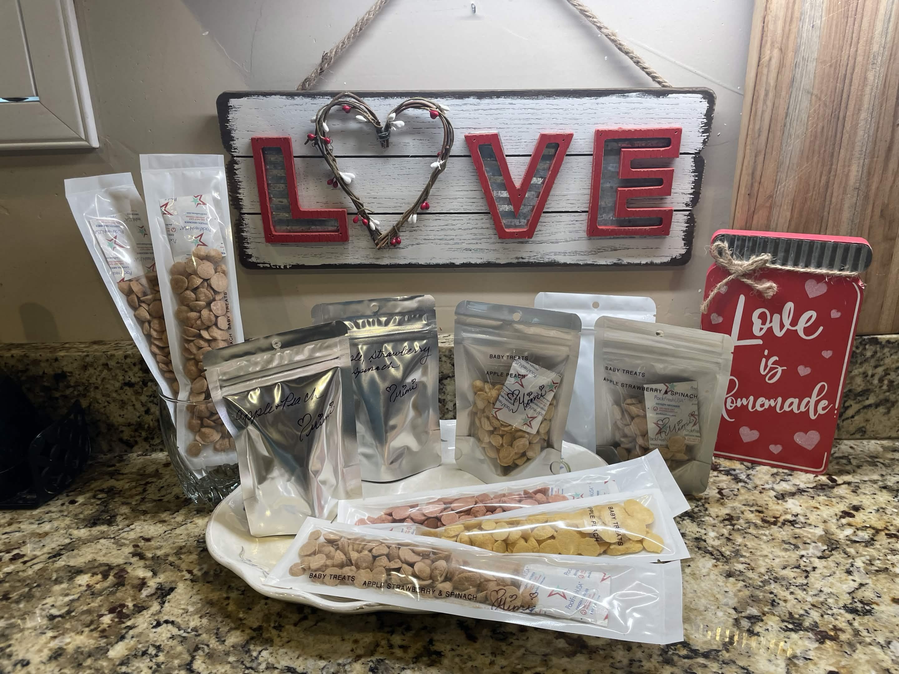 stand-up pouches, freeze-dried baby and toddler treats, freezer-pop, fruit and veggie