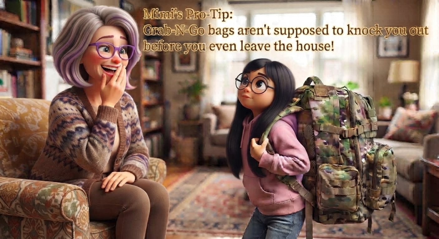 Mimi & Isabella - the backpack - Grab-n-go bag too heavy, prepping is easy
