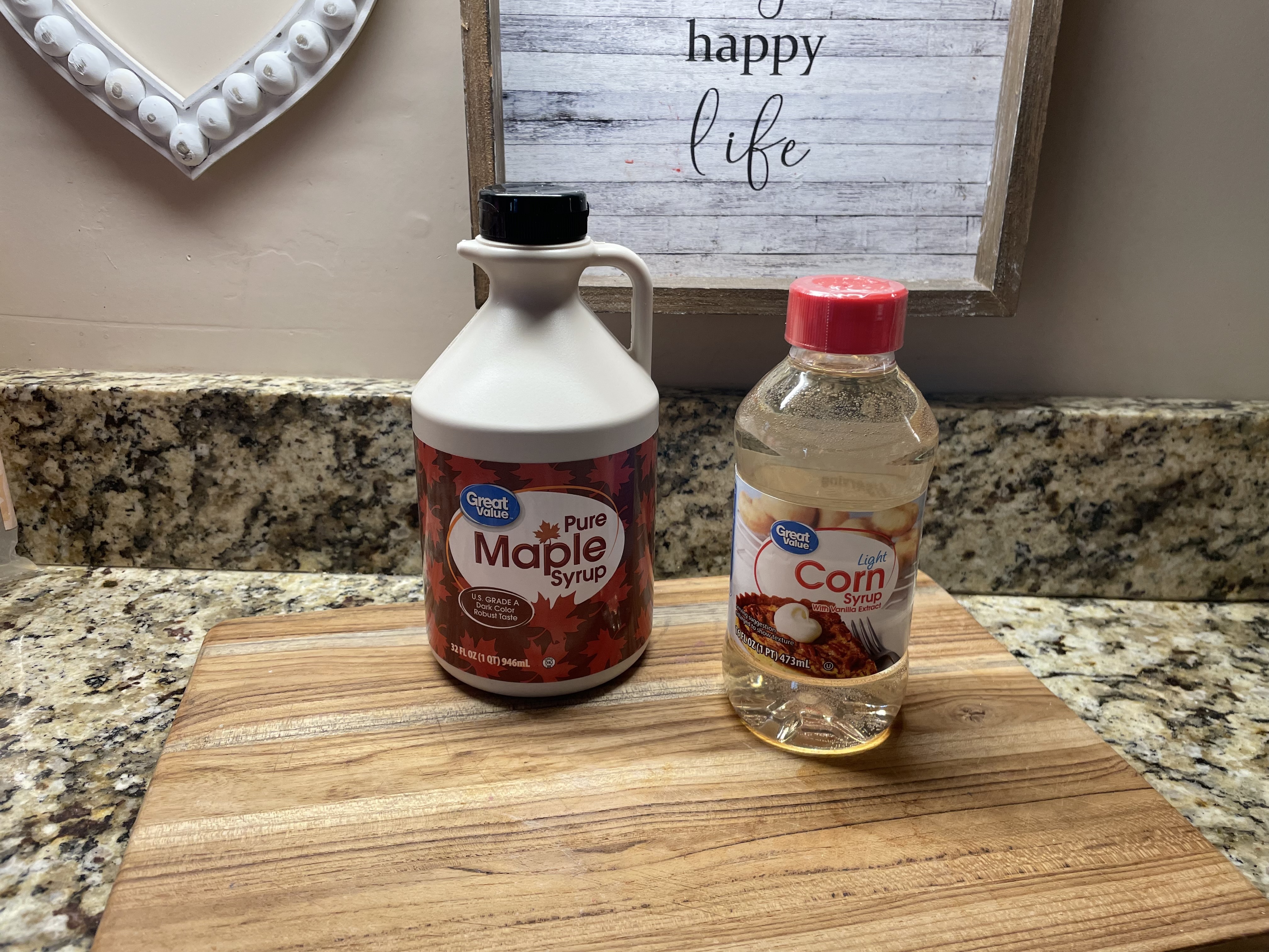 Corn and Maple Syrup corn syrup with maple syrup