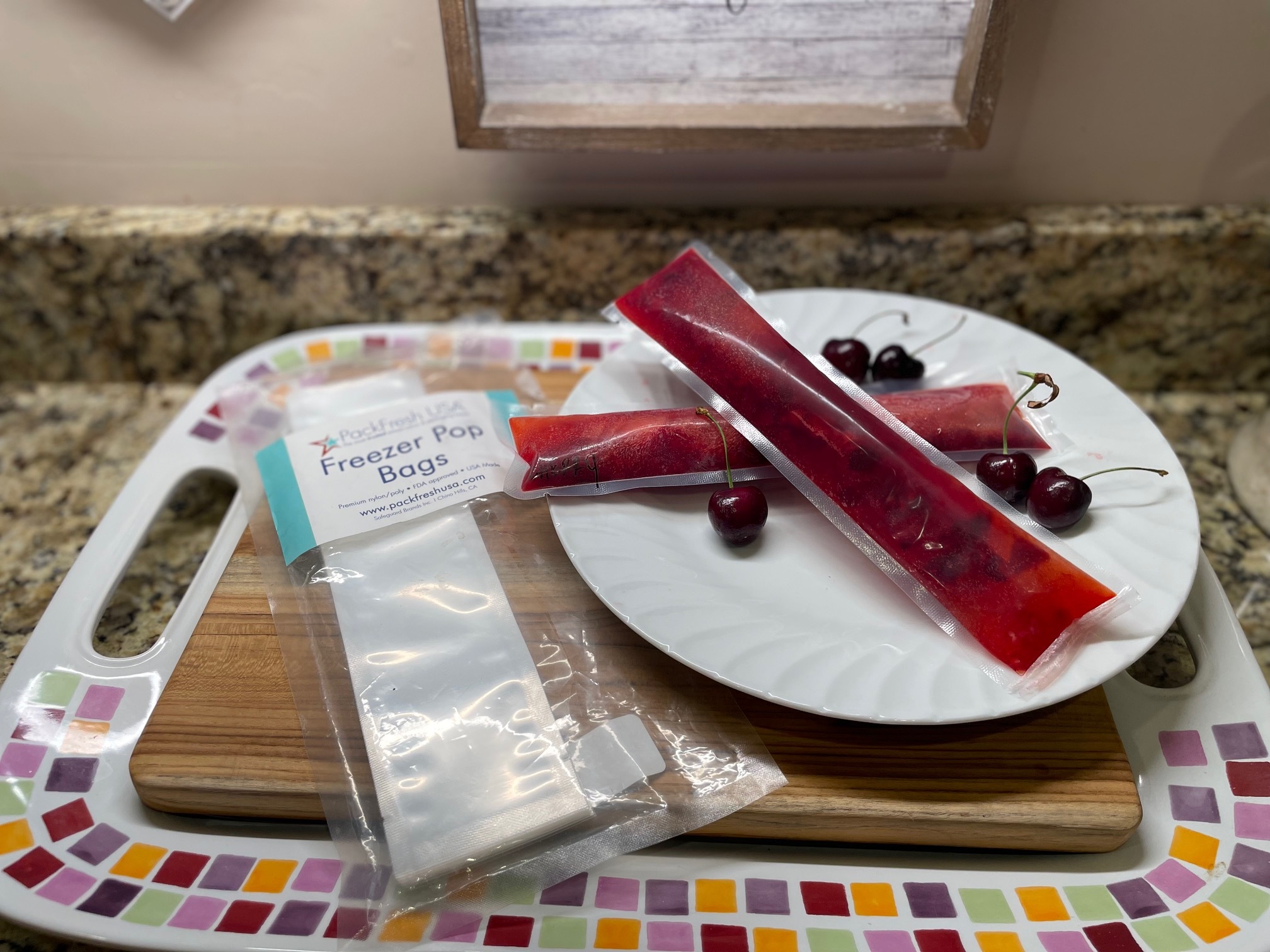 Cherry Punch with cherry pieces PackFreshUSA Freeze-Pops Summer treat packaging