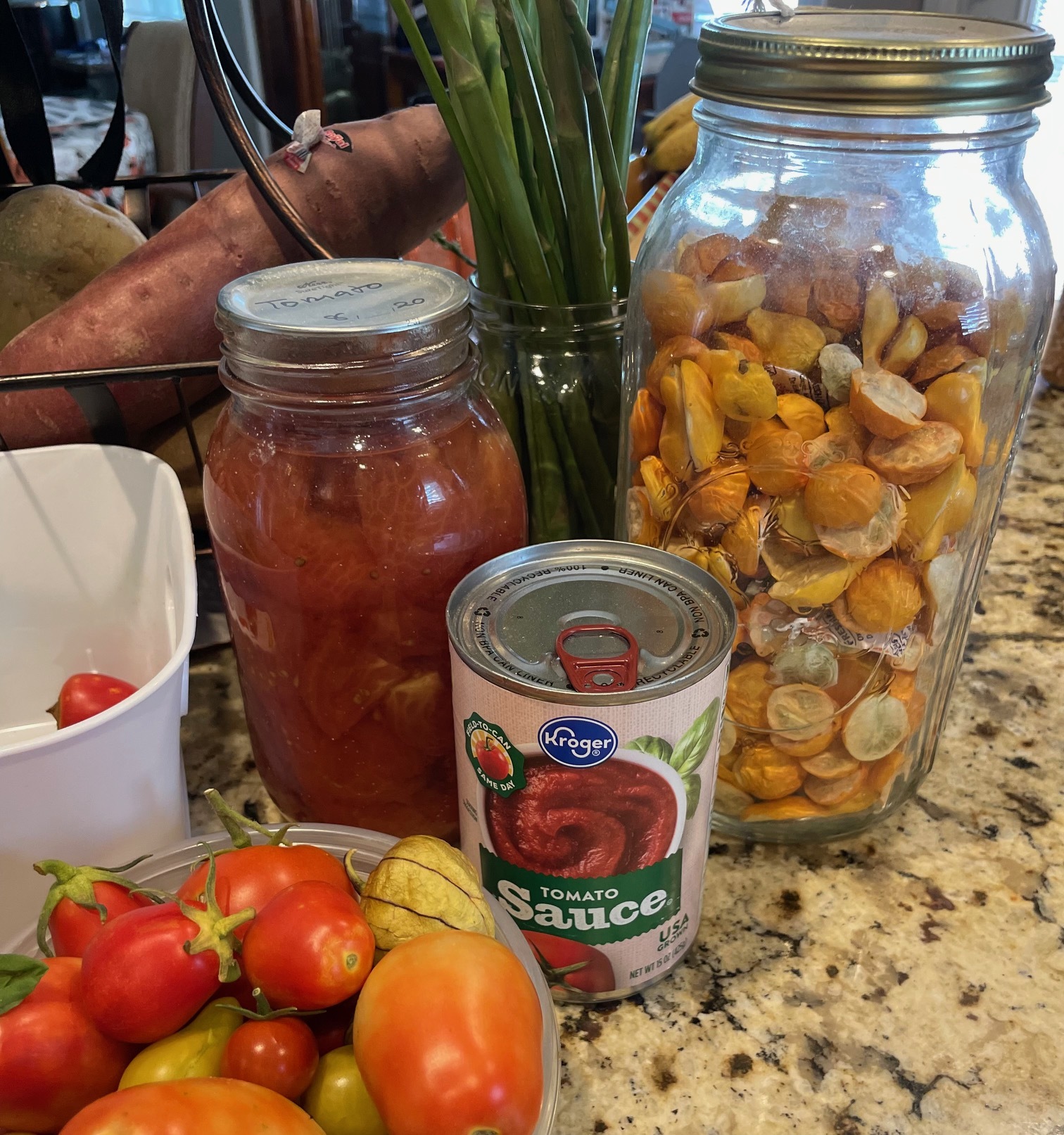 tomatoes, garden harvest, homegrown, canned, home canning, freeze-dried, preserving the harvest