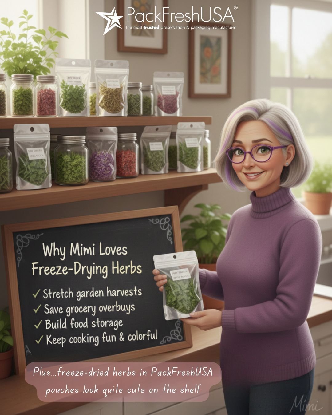 Mimi Freeze-drying herbs with Mimi