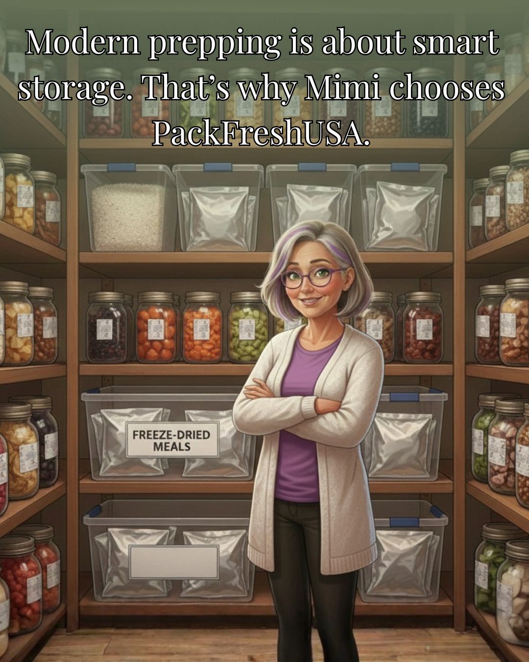 Mimi's modern preppr panty Mimi's modern Prepper panty, Mylar bags, mason jars, and shelves full of love