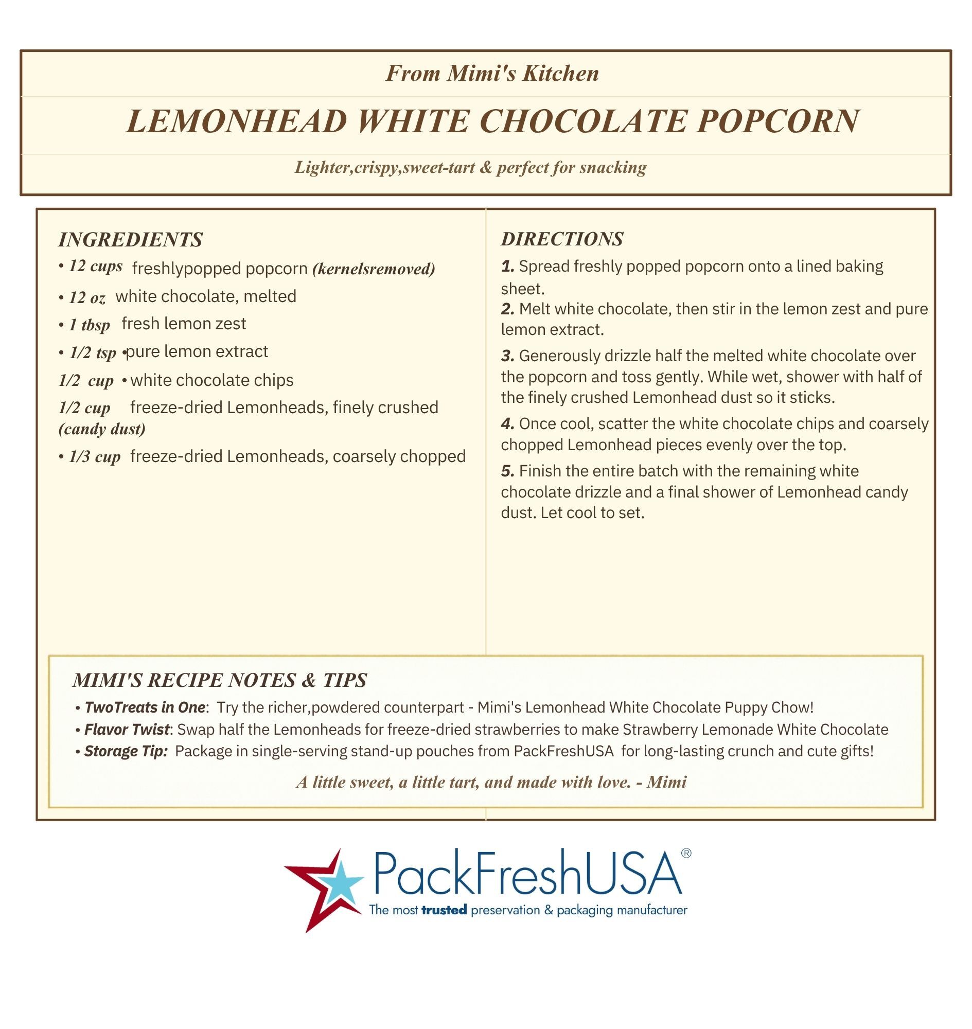 Mimi's Lemonhead Popcorn Mimi's Lemonhead Popcorn
