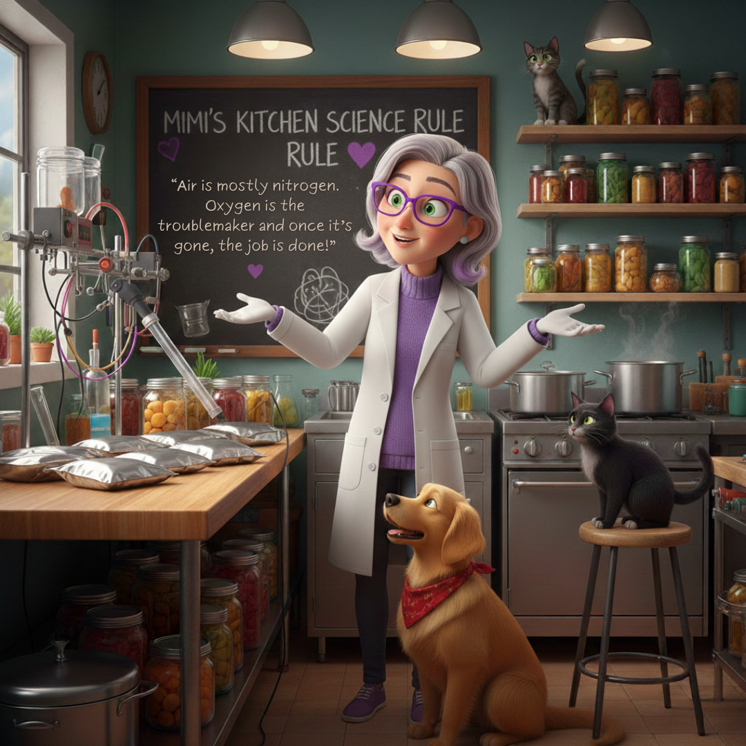 freeze-dried foods, oxygen free, long-term food storage, mason jars, mylar bags, packfreshusa